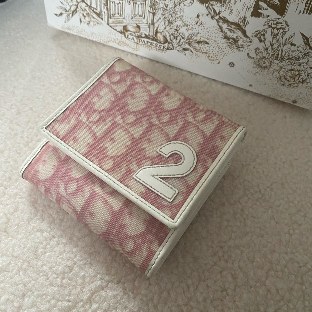 🌸 RARE | Vintage Pink Dior Trotter Wallet